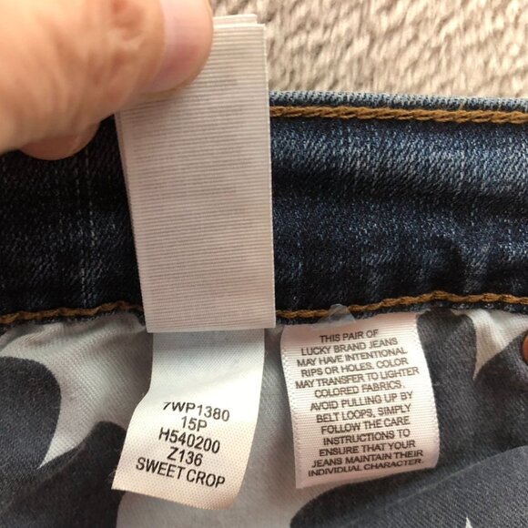 Lucky Brand Womens Jeans Size 10/30 Sweet Crop Straight Leg Classic Blue Denim - Picture 10 of 15